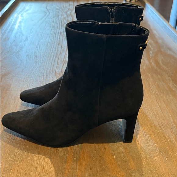 New Sam Edelman Saige Ankle Bootie Ankle Boots Black Suede 8 - Picture 5 of 12